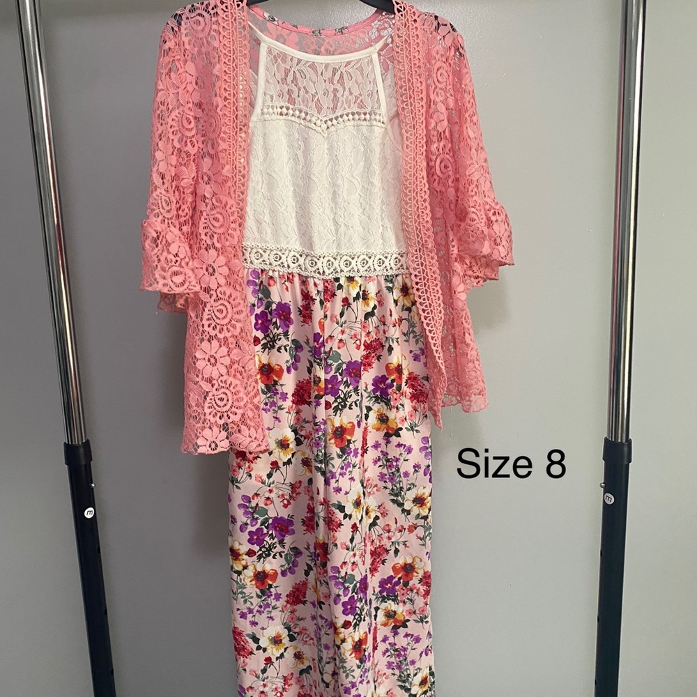 Girls pant suit with half jacket